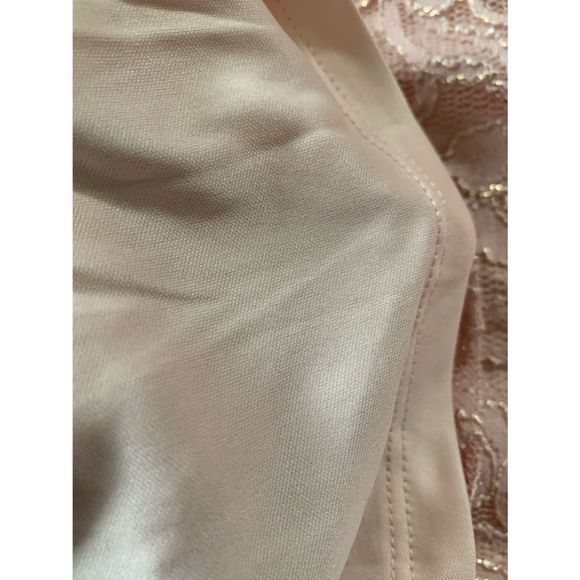 Laundry by Shelli Segal Off Shoulder Sheath Lace Blush Gown 8 - Picture 7 of 14